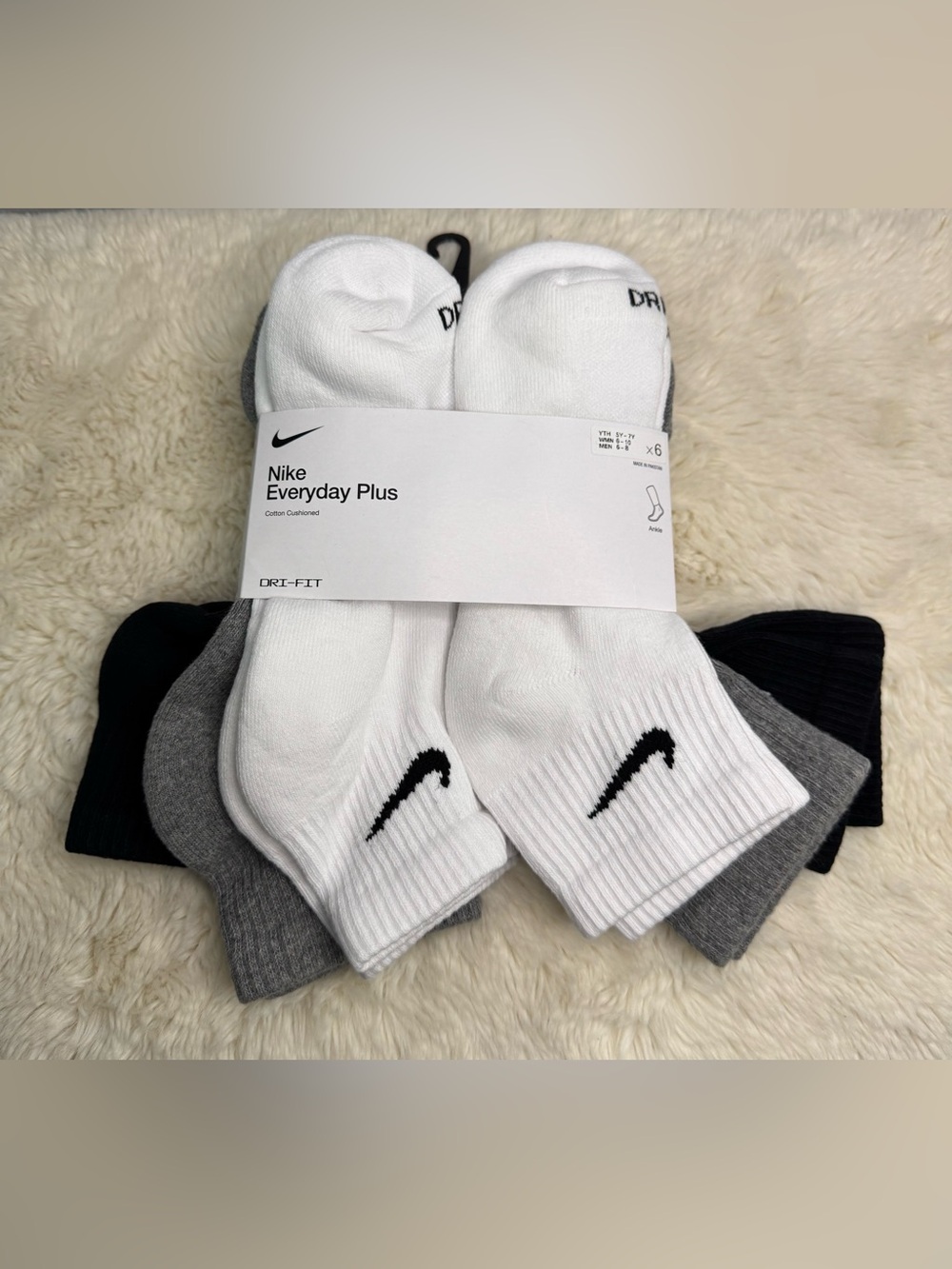 Nike Everyday Plus Ankle Socks  (6 Pack)